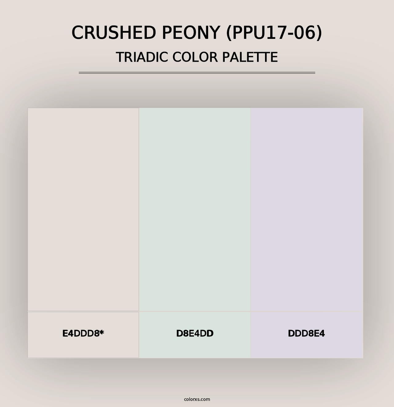 Crushed Peony (PPU17-06) - Triadic Color Palette