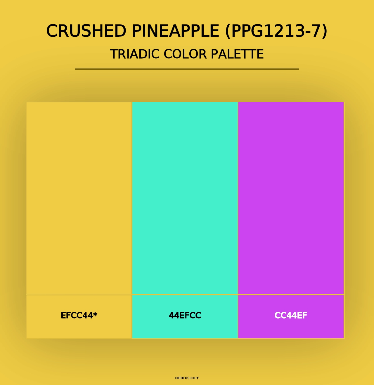 Crushed Pineapple (PPG1213-7) - Triadic Color Palette