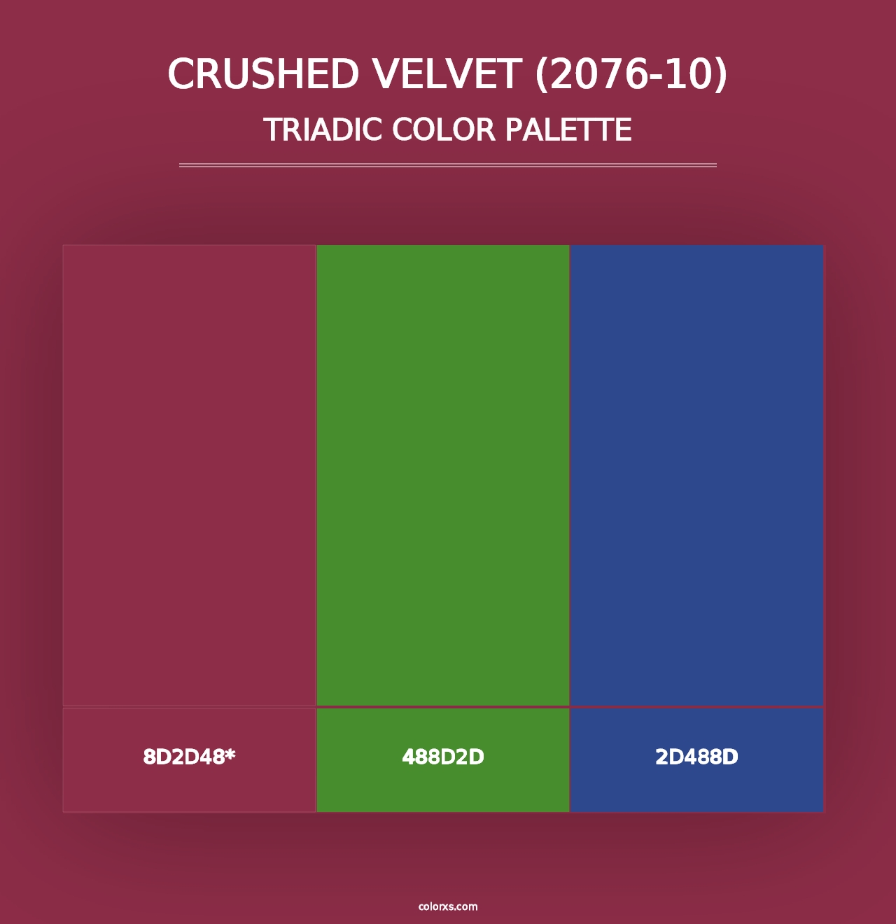 Crushed Velvet (2076-10) - Triadic Color Palette