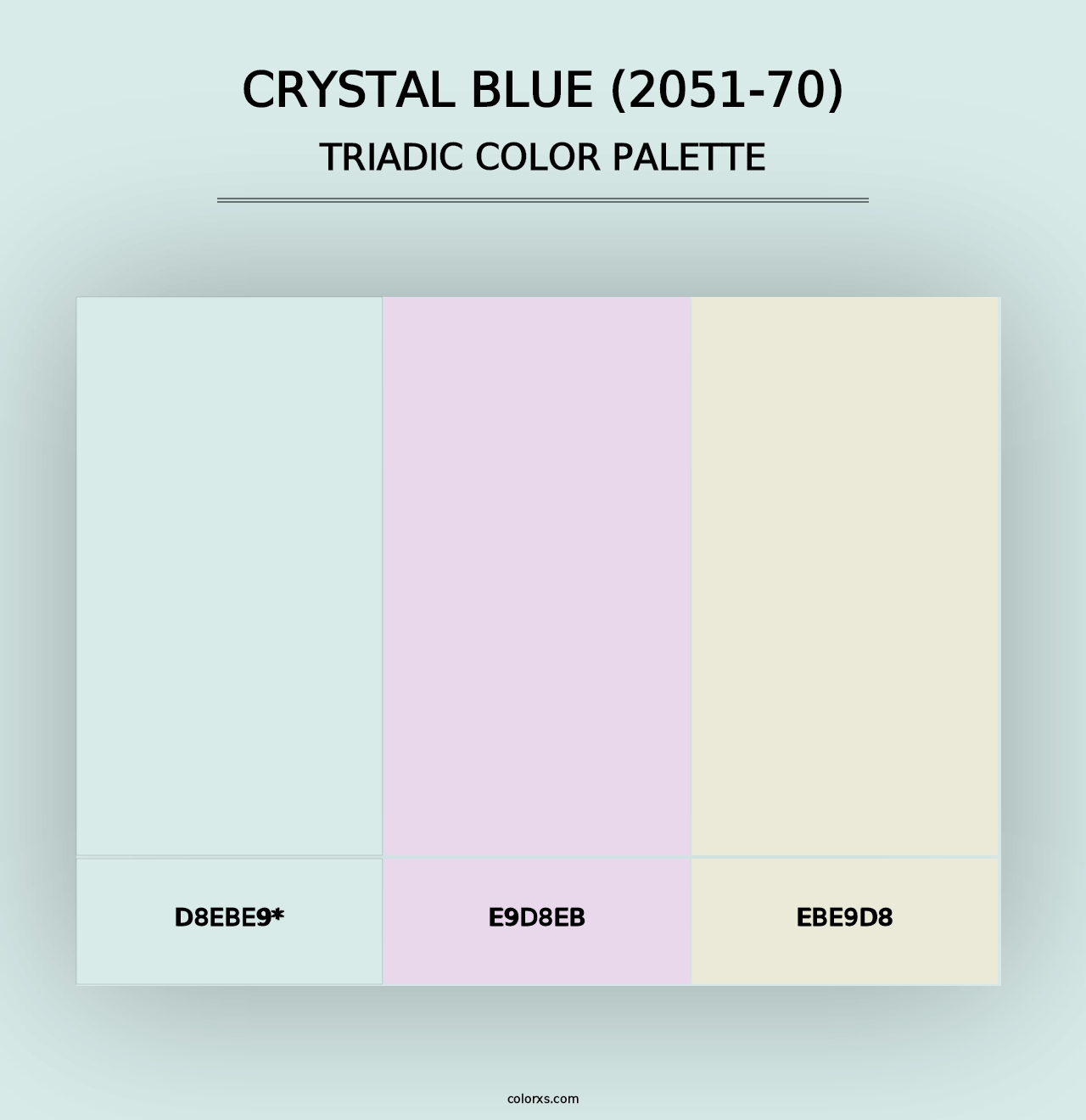 Crystal Blue (2051-70) - Triadic Color Palette