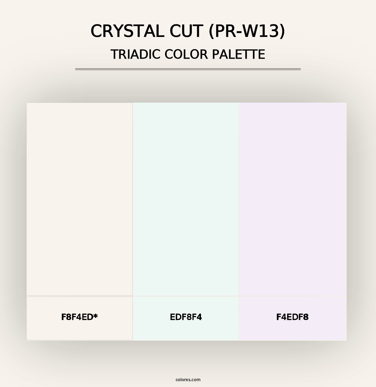 Crystal Cut (PR-W13) - Triadic Color Palette