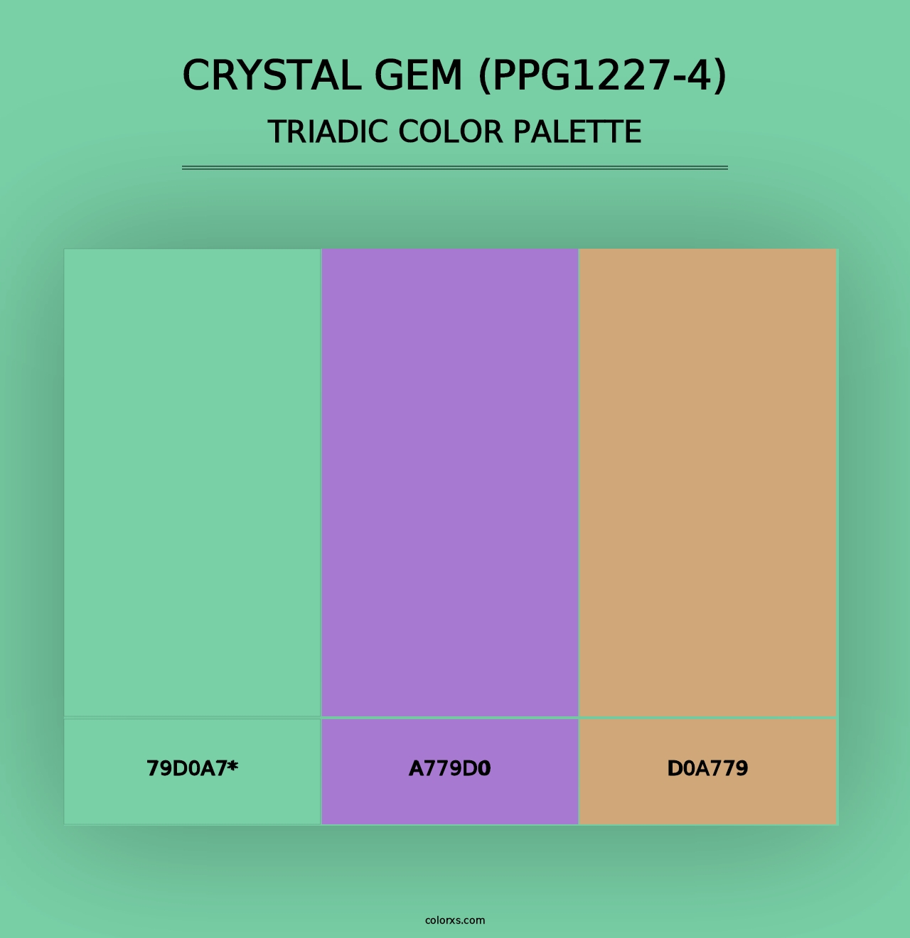 Crystal Gem (PPG1227-4) - Triadic Color Palette