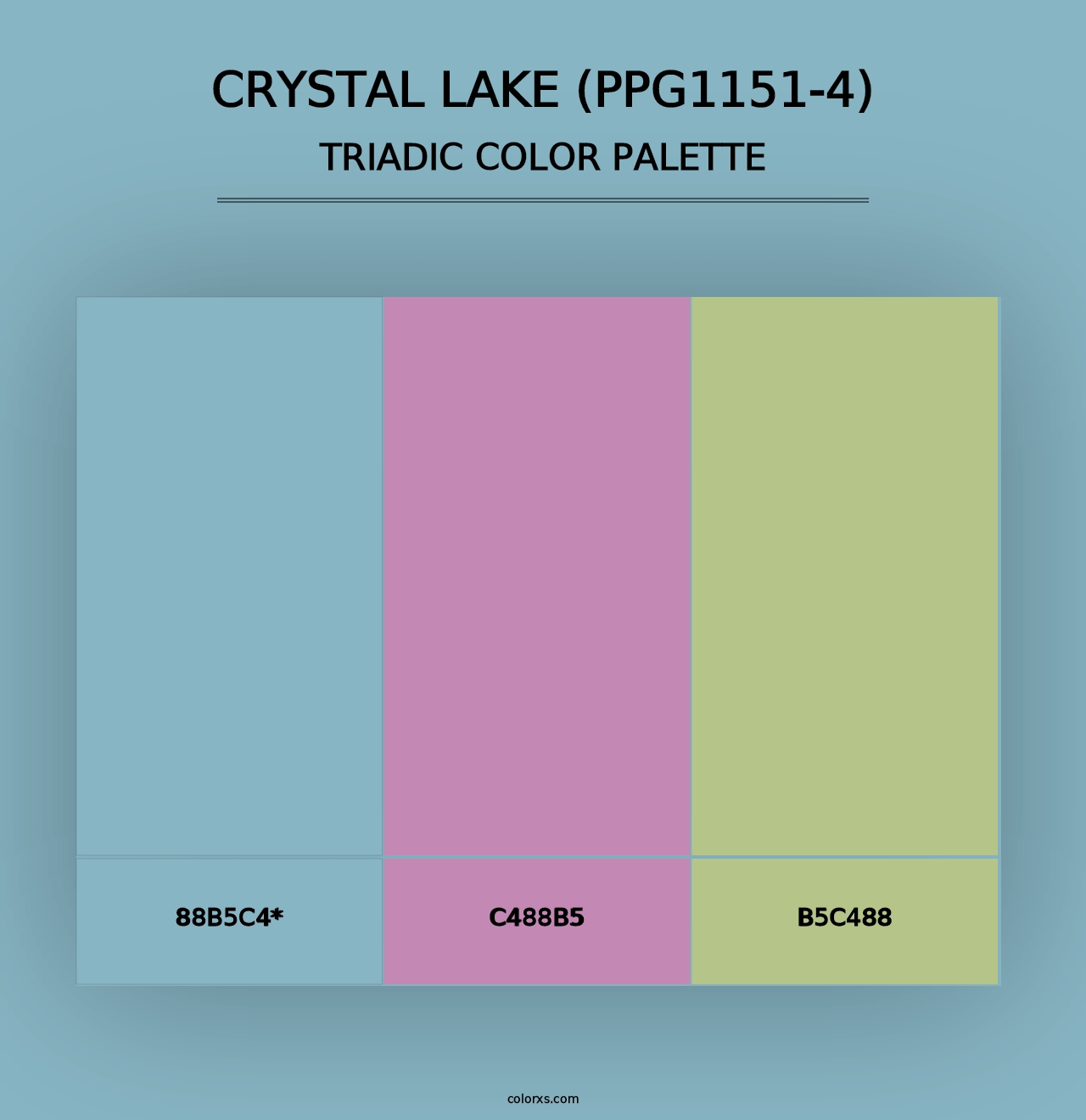 Crystal Lake (PPG1151-4) - Triadic Color Palette