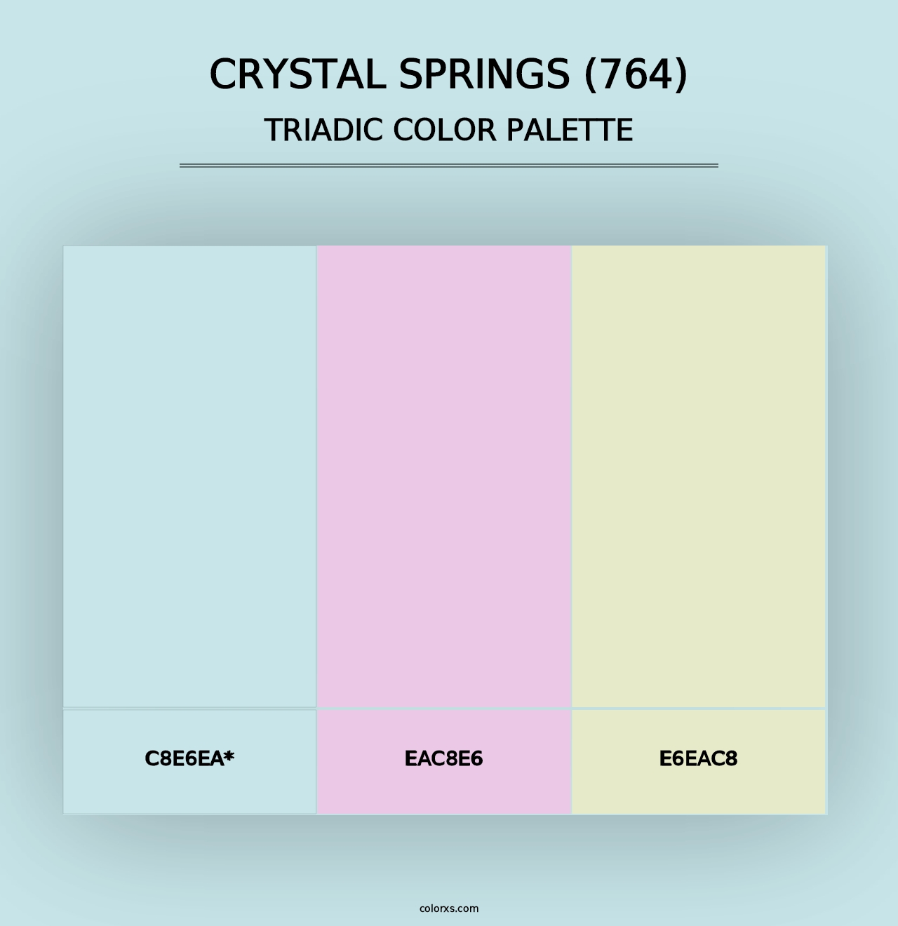 Crystal Springs (764) - Triadic Color Palette