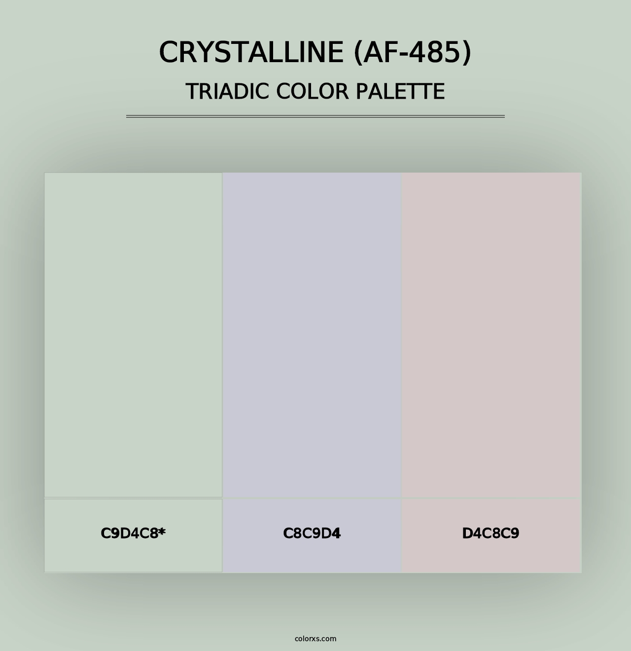 Crystalline (AF-485) - Triadic Color Palette