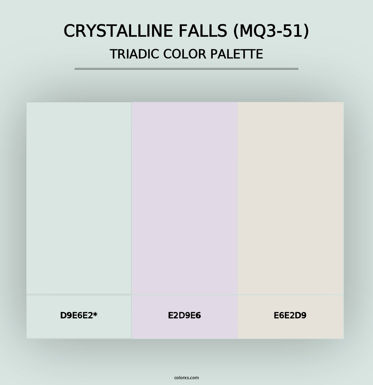 Crystalline Falls (MQ3-51) - Triadic Color Palette