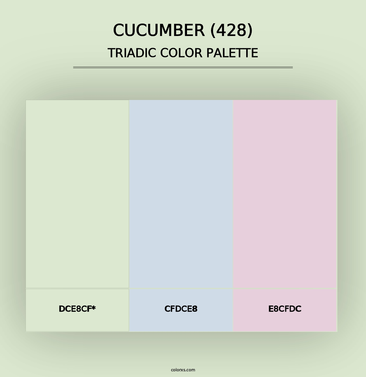 Cucumber (428) - Triadic Color Palette