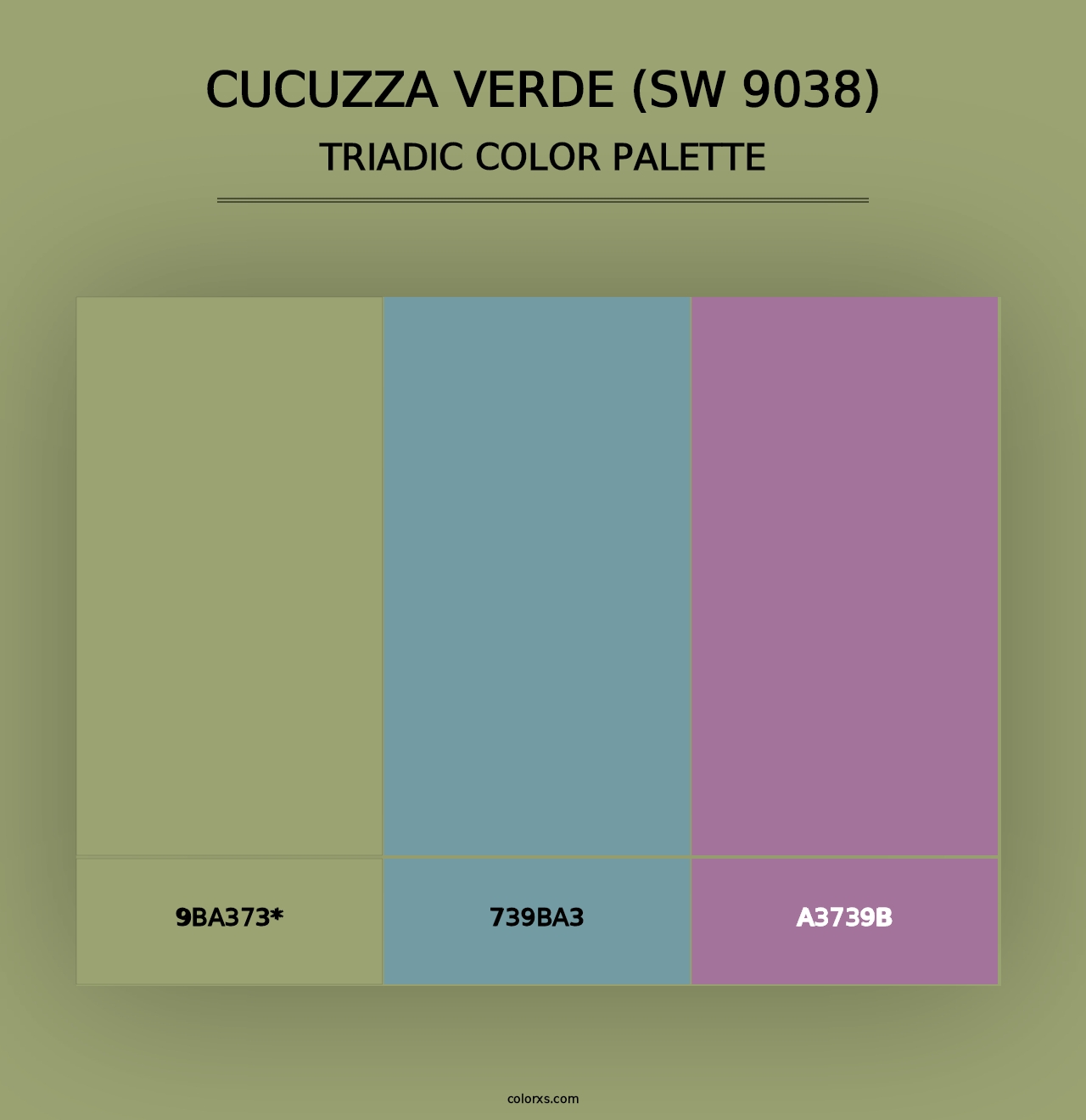 Cucuzza Verde (SW 9038) - Triadic Color Palette