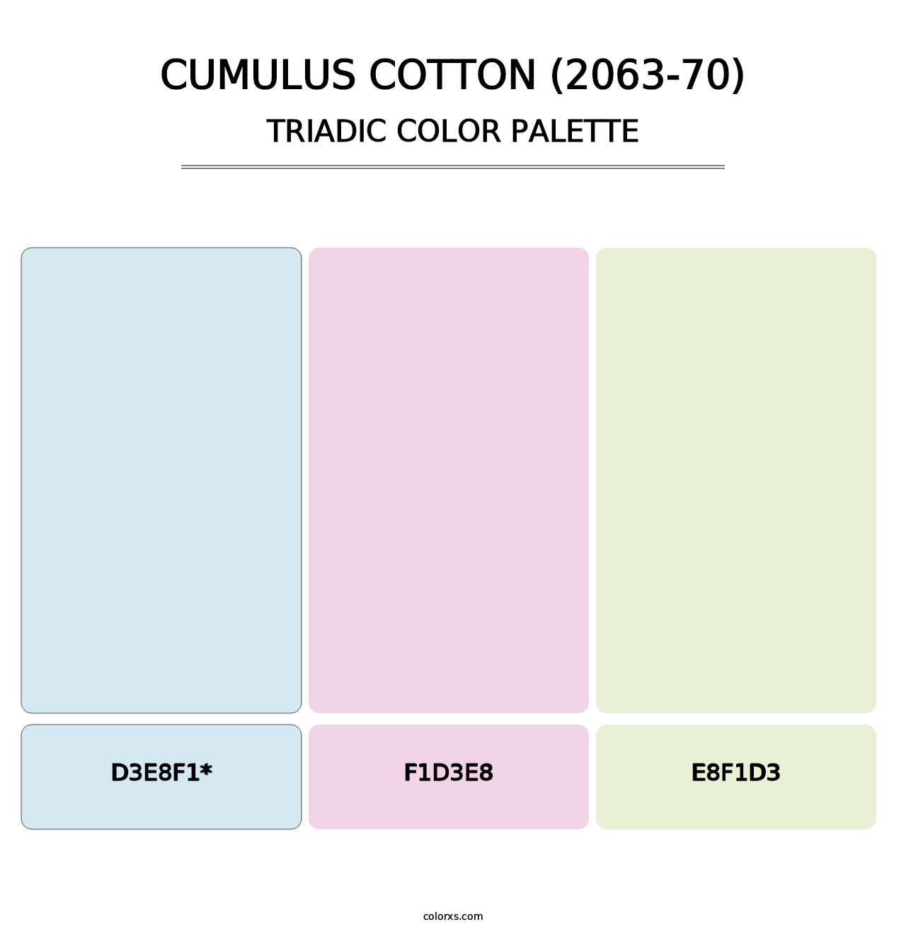 Cumulus Cotton (2063-70) - Triadic Color Palette