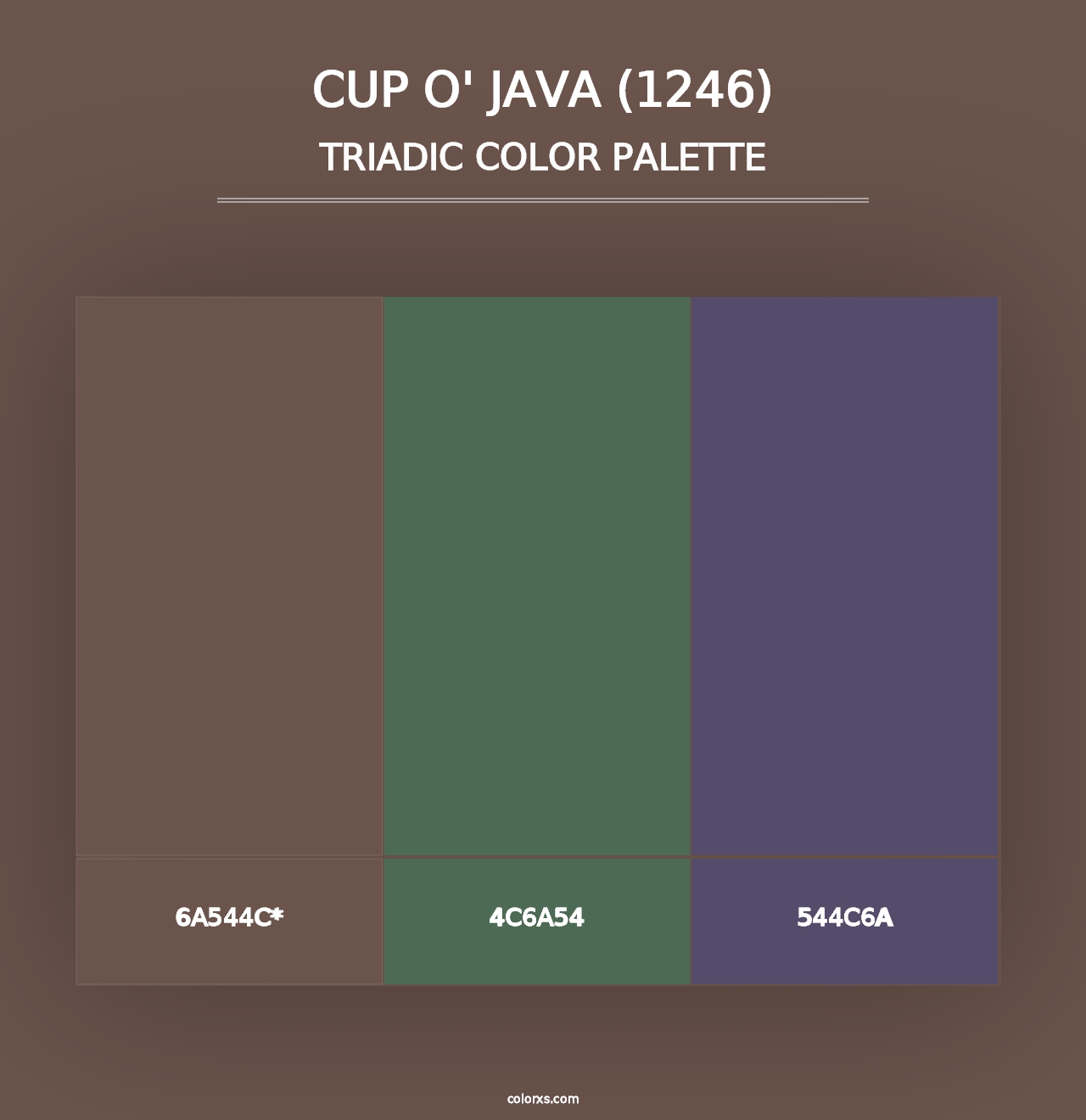 Cup o' Java (1246) - Triadic Color Palette