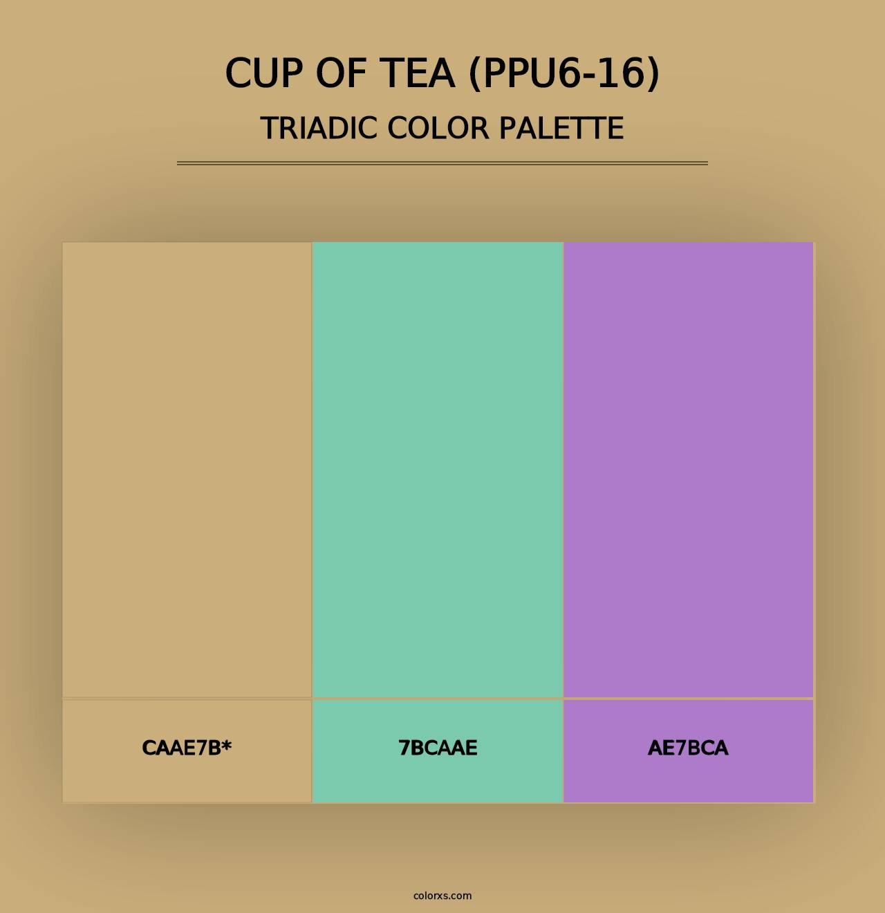 Cup Of Tea (PPU6-16) - Triadic Color Palette