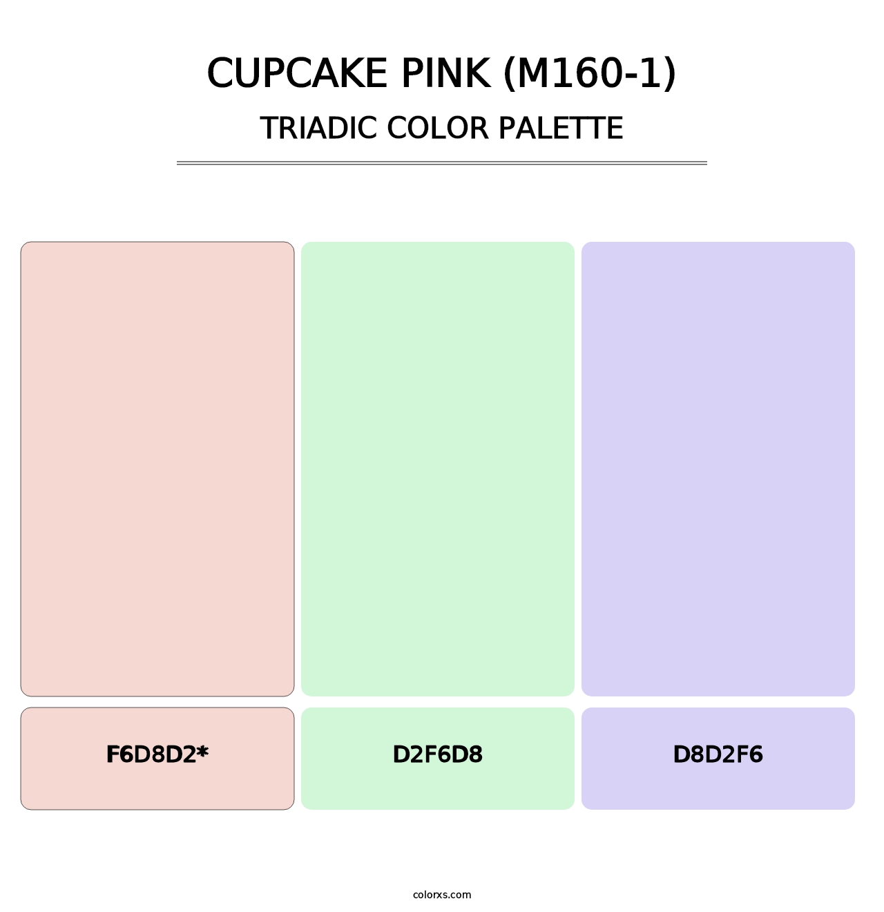 Cupcake Pink (M160-1) - Triadic Color Palette