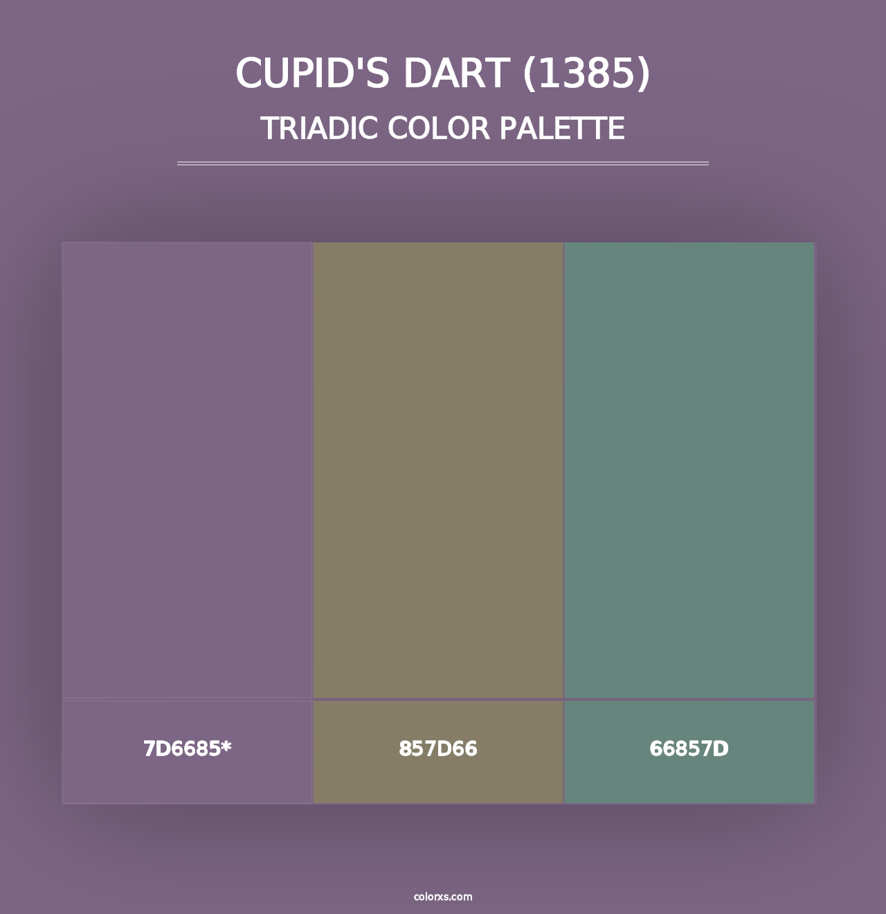 Cupid's Dart (1385) - Triadic Color Palette