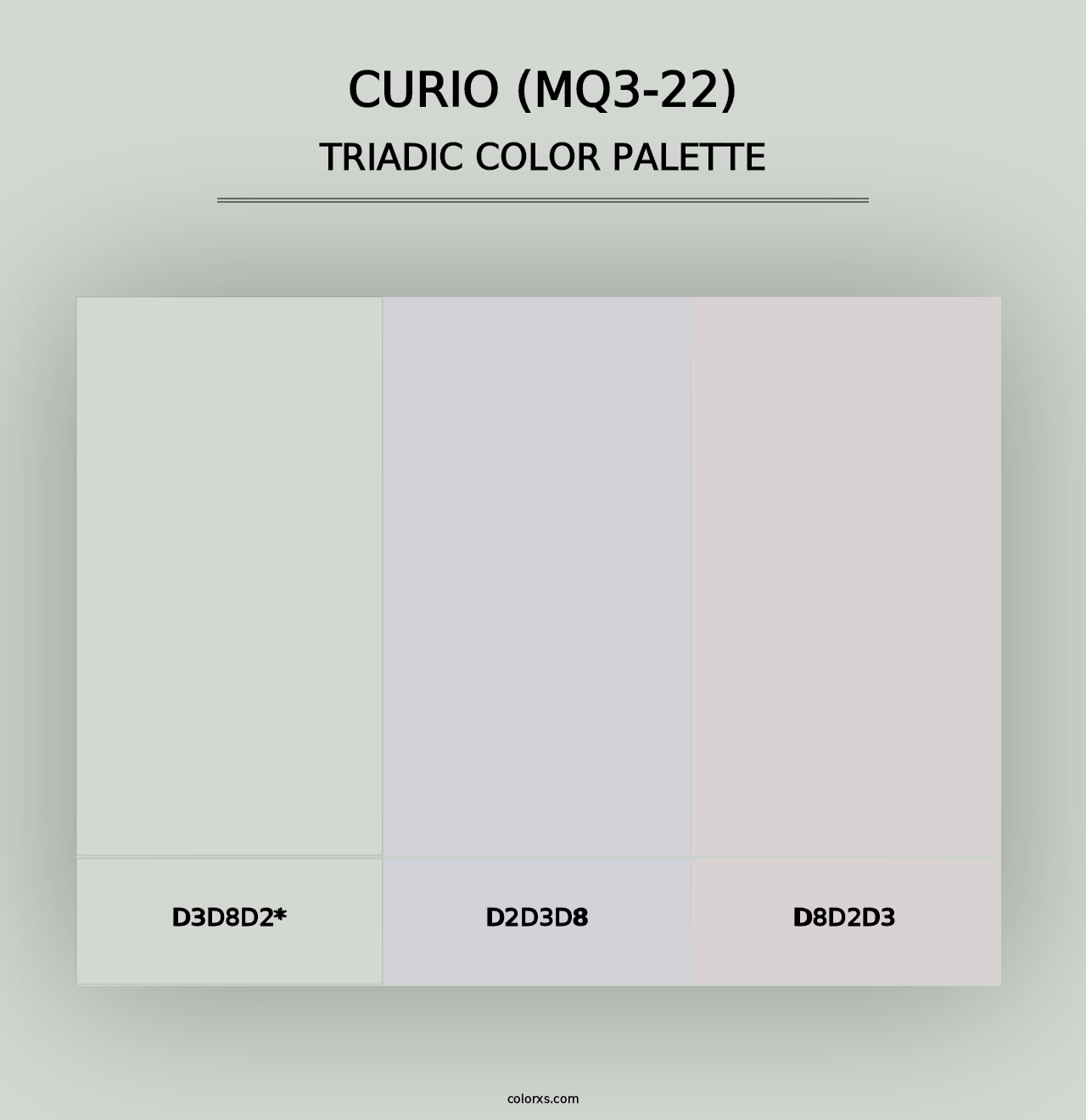 Curio (MQ3-22) - Triadic Color Palette