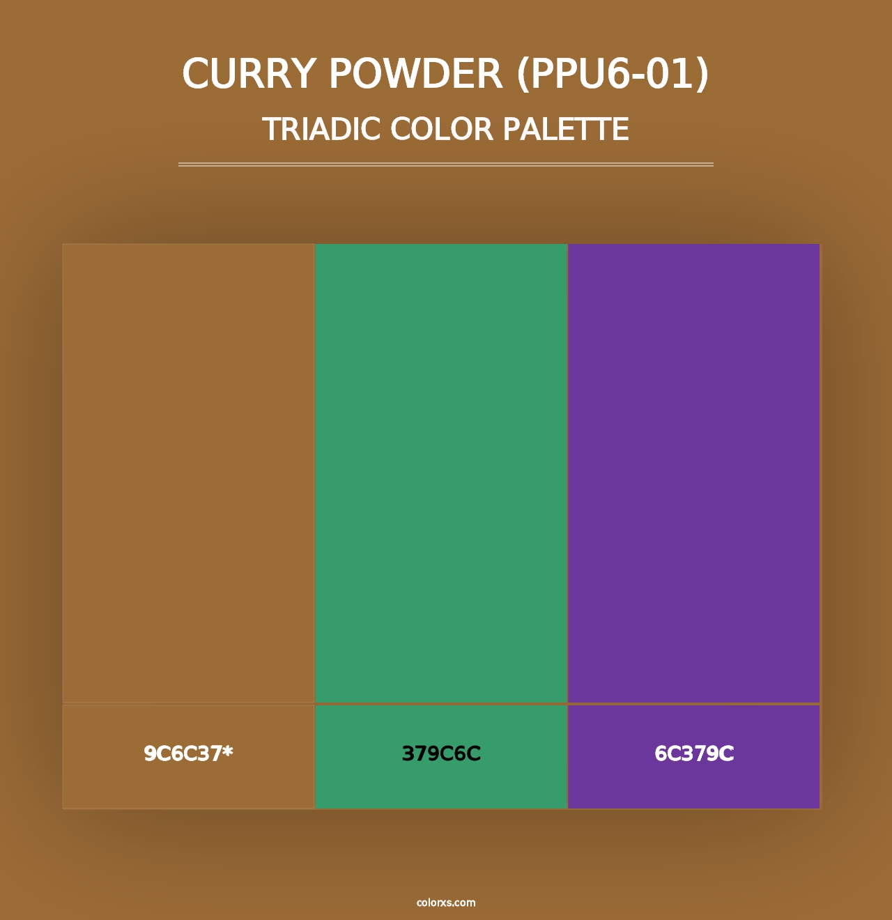 Curry Powder (PPU6-01) - Triadic Color Palette