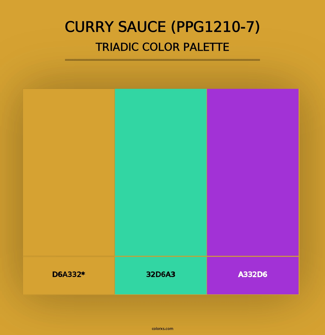 Curry Sauce (PPG1210-7) - Triadic Color Palette