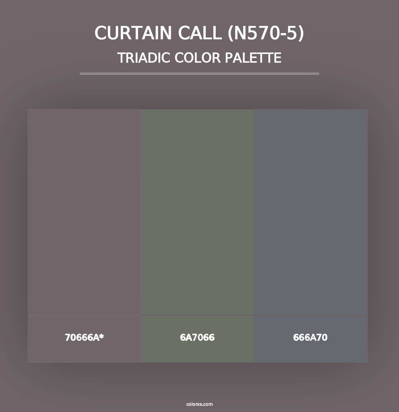 Curtain Call (N570-5) - Triadic Color Palette