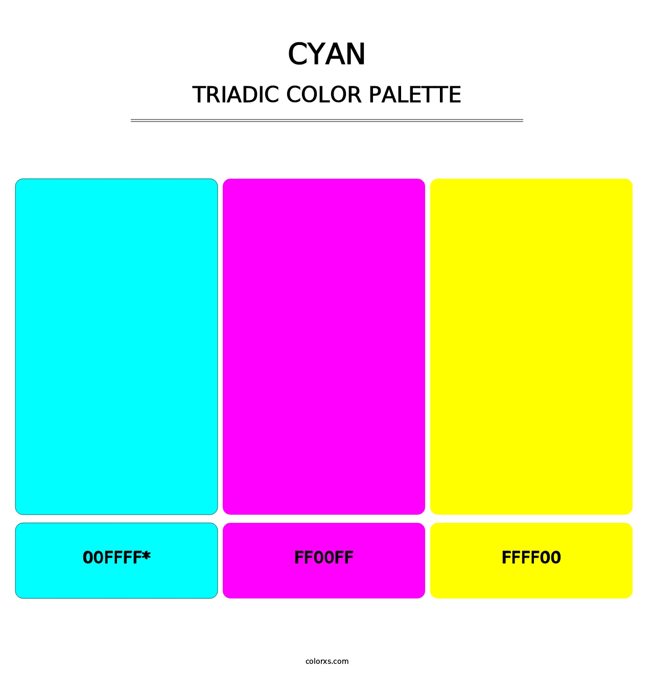 Cyan - Triadic Color Palette