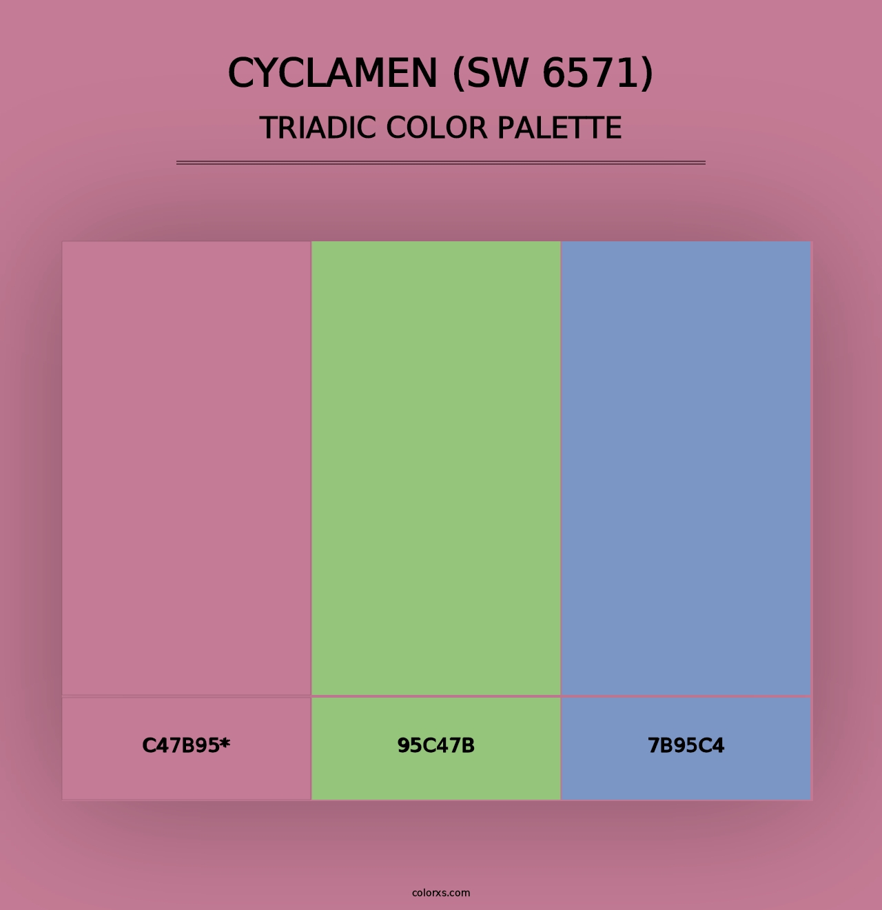 Cyclamen (SW 6571) - Triadic Color Palette