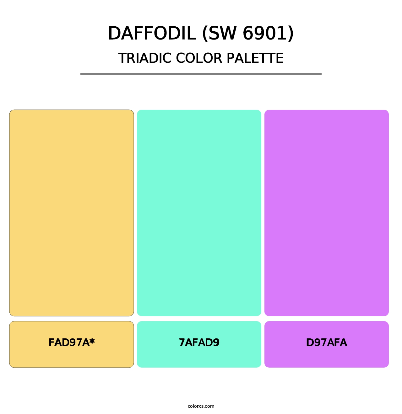 Daffodil (SW 6901) - Triadic Color Palette