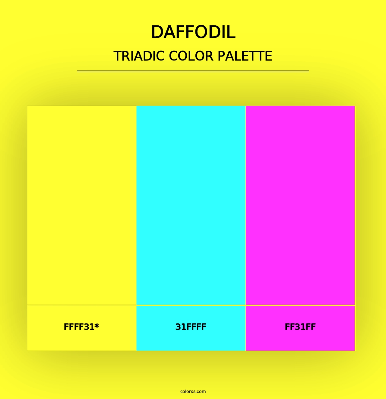 Daffodil - Triadic Color Palette