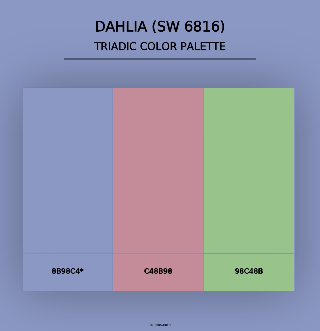 Dahlia (SW 6816) - Triadic Color Palette