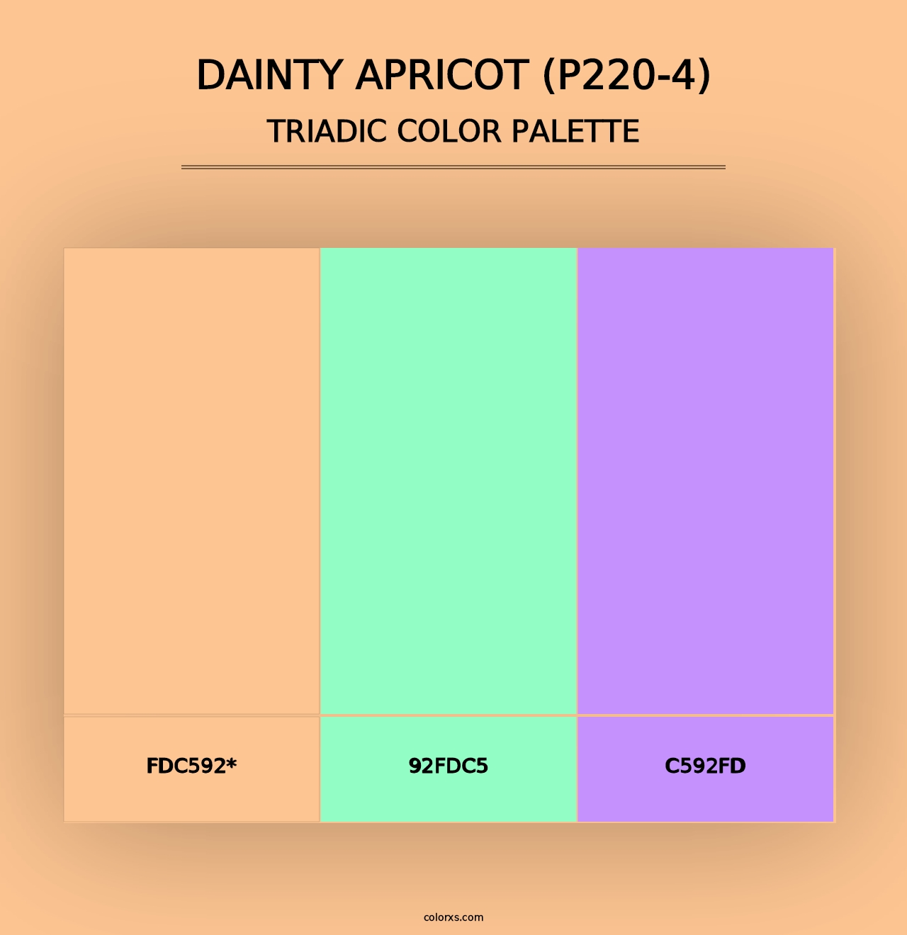 Dainty Apricot (P220-4) - Triadic Color Palette