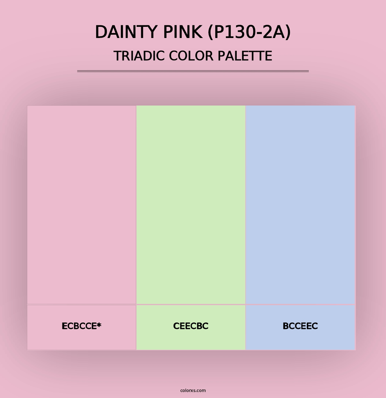 Dainty Pink (P130-2A) - Triadic Color Palette