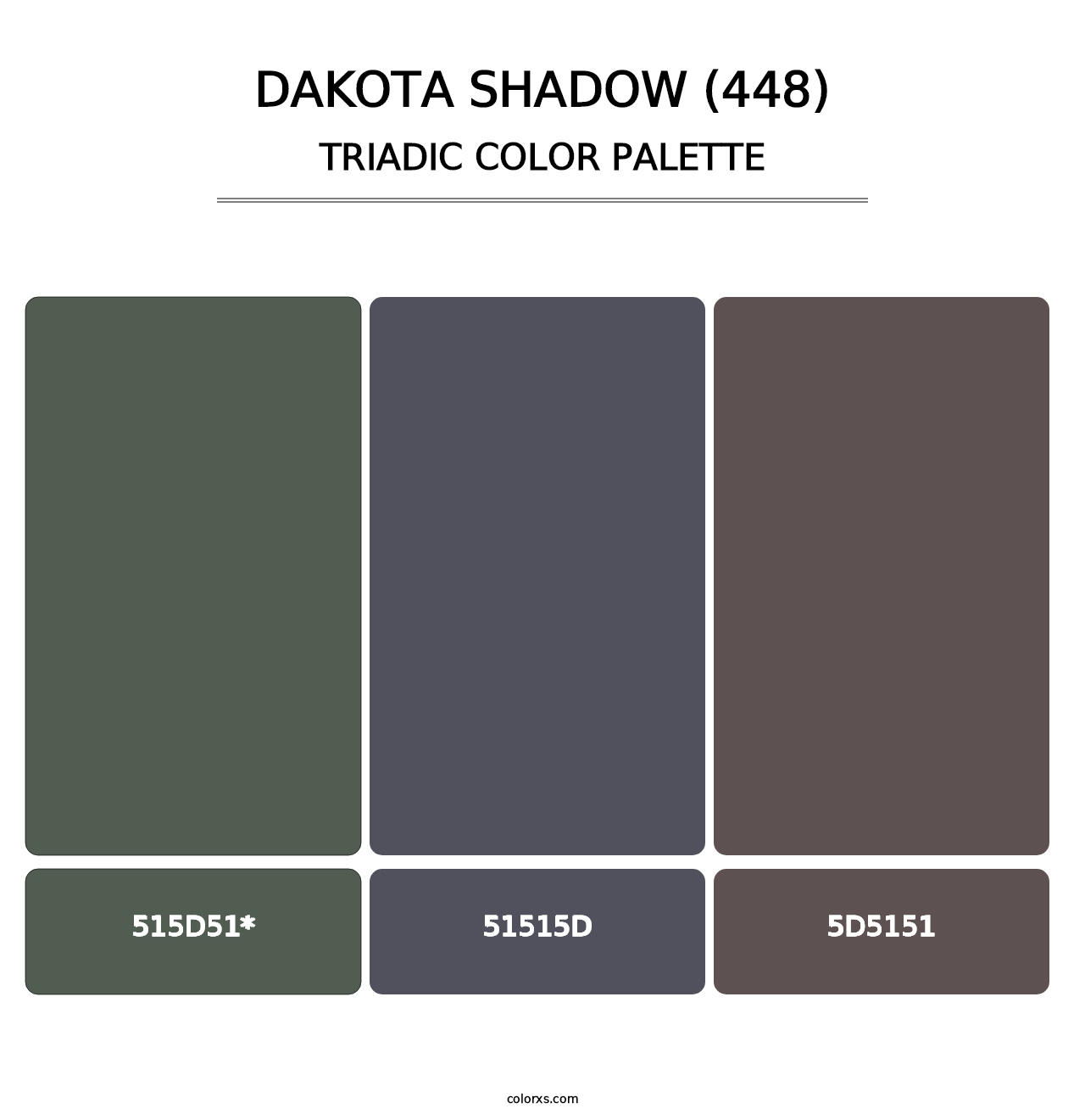 Dakota Shadow (448) - Triadic Color Palette