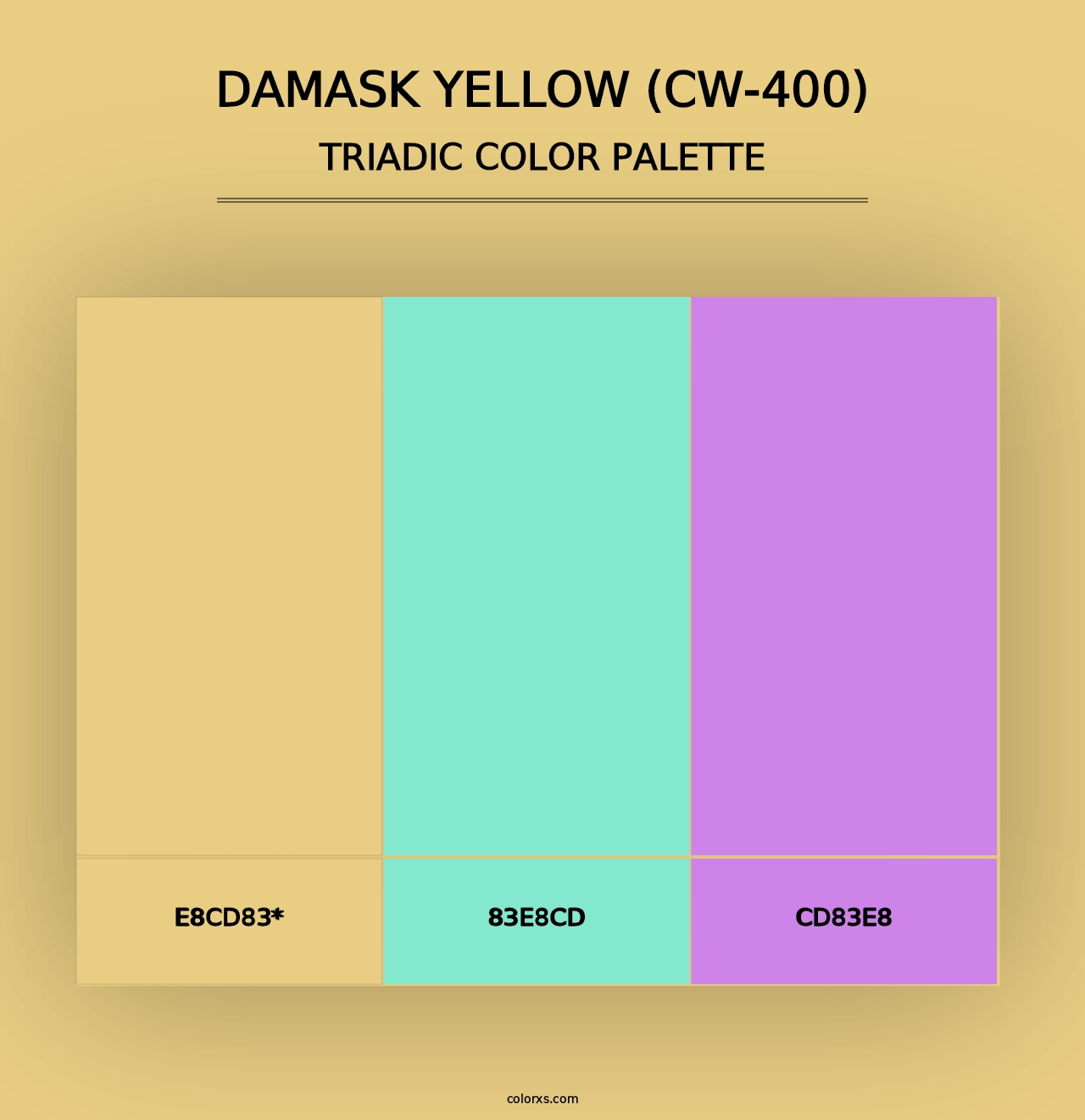 Damask Yellow (CW-400) - Triadic Color Palette