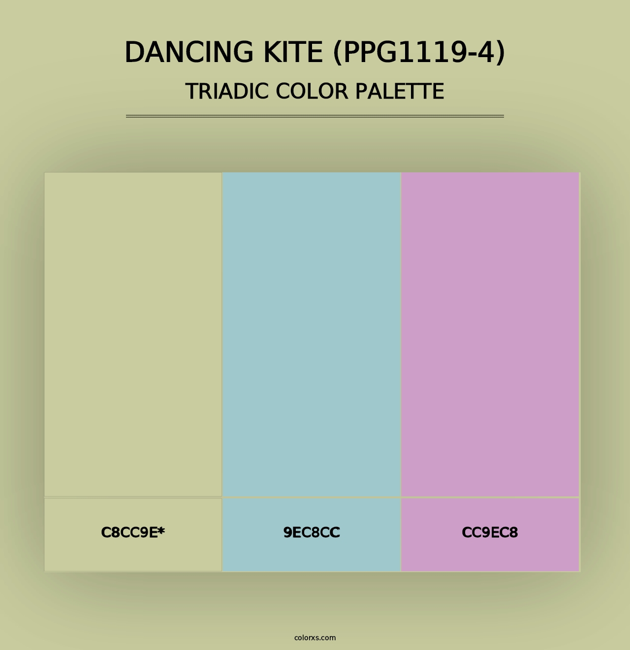 Dancing Kite (PPG1119-4) - Triadic Color Palette