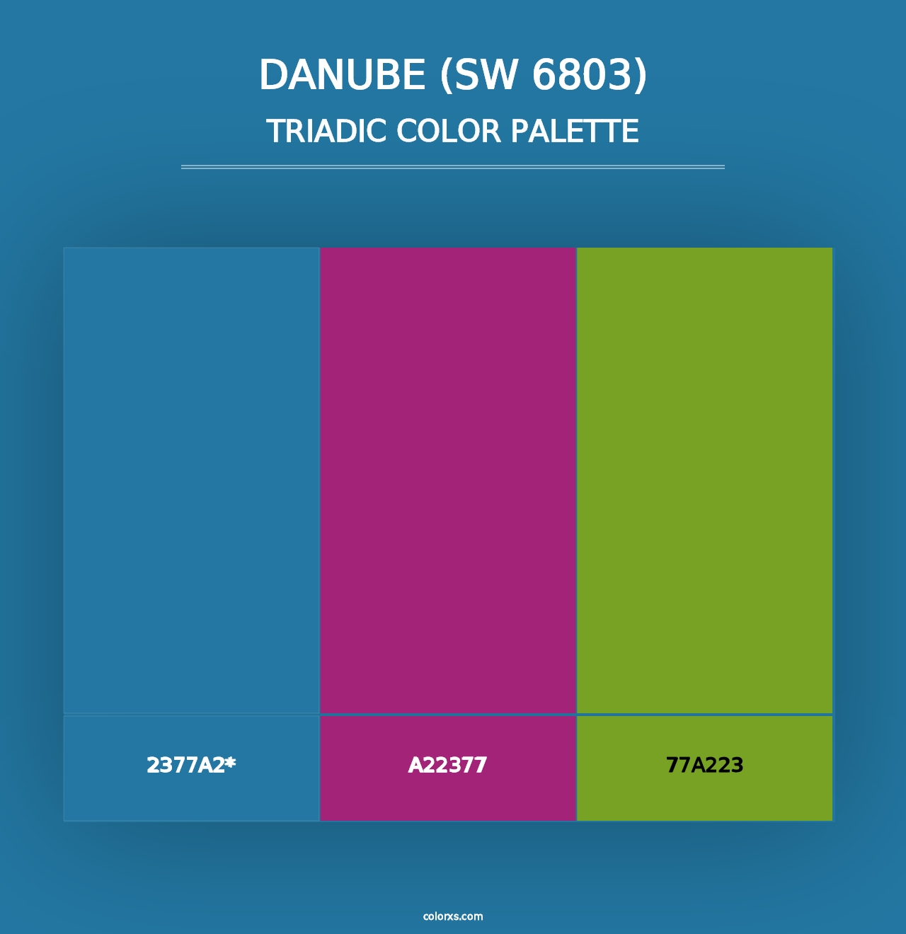 Danube (SW 6803) - Triadic Color Palette