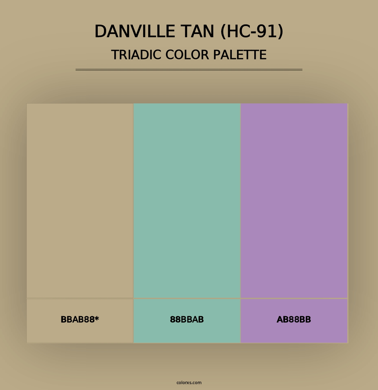 Danville Tan (HC-91) - Triadic Color Palette