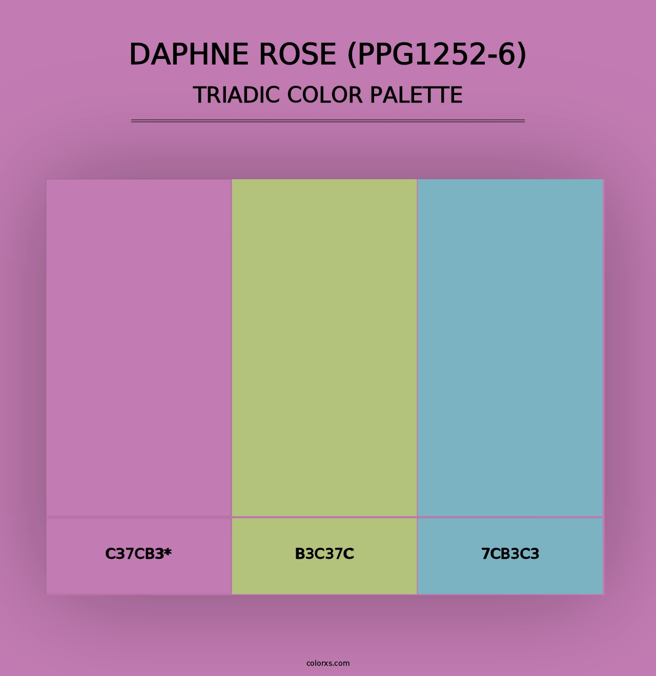 Daphne Rose (PPG1252-6) - Triadic Color Palette