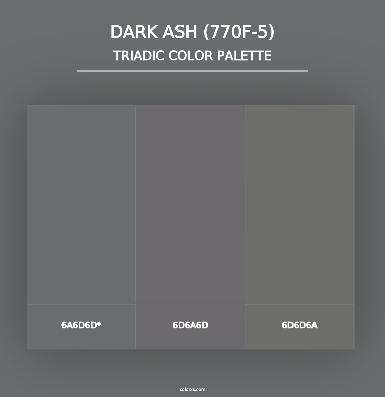 Dark Ash (770F-5) - Triadic Color Palette