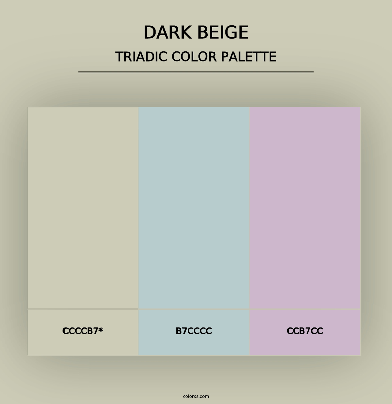 Dark Beige - Triadic Color Palette