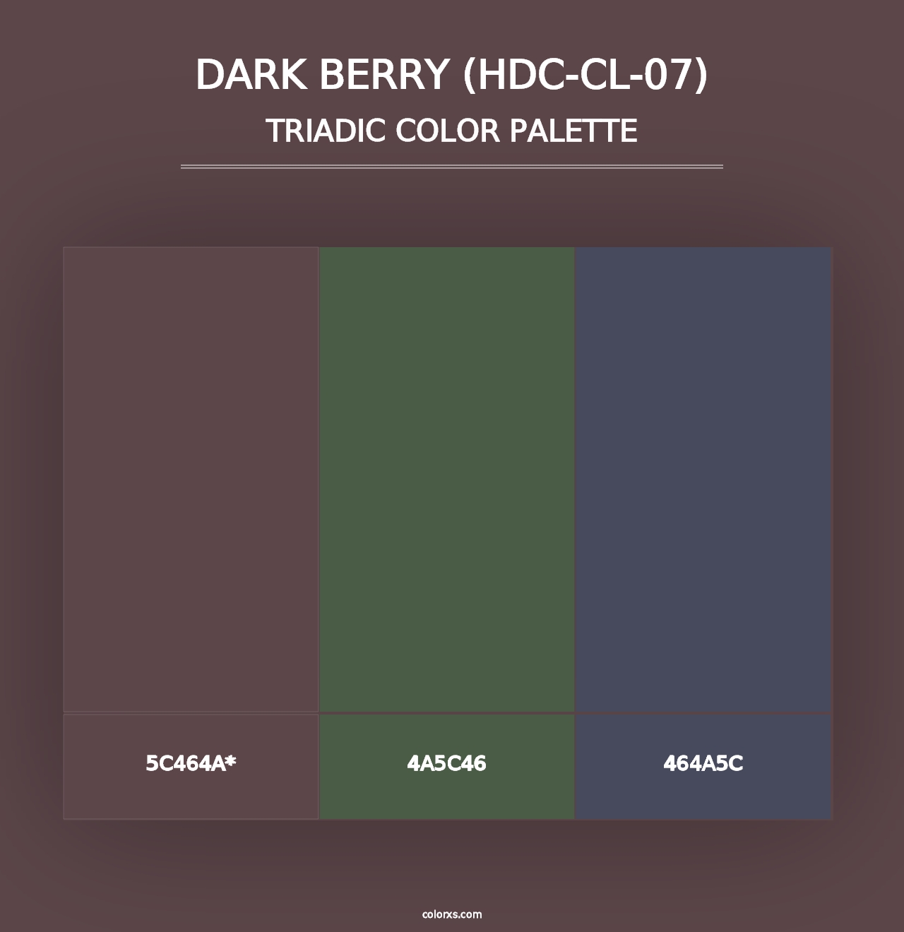 Dark Berry (HDC-CL-07) - Triadic Color Palette