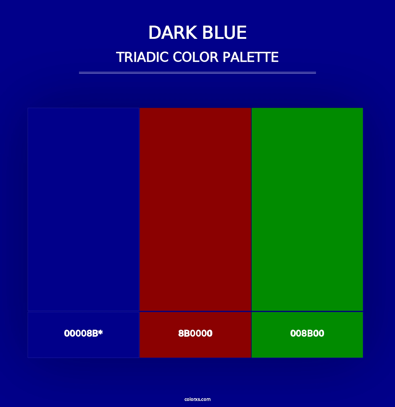 Dark Blue - Triadic Color Palette