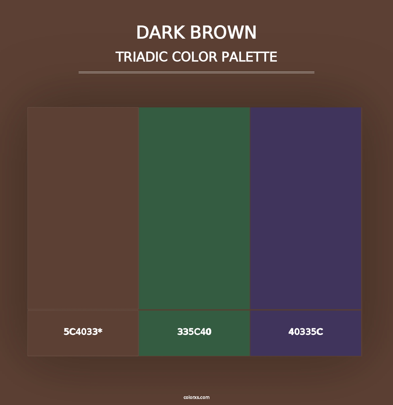 Dark Brown - Triadic Color Palette