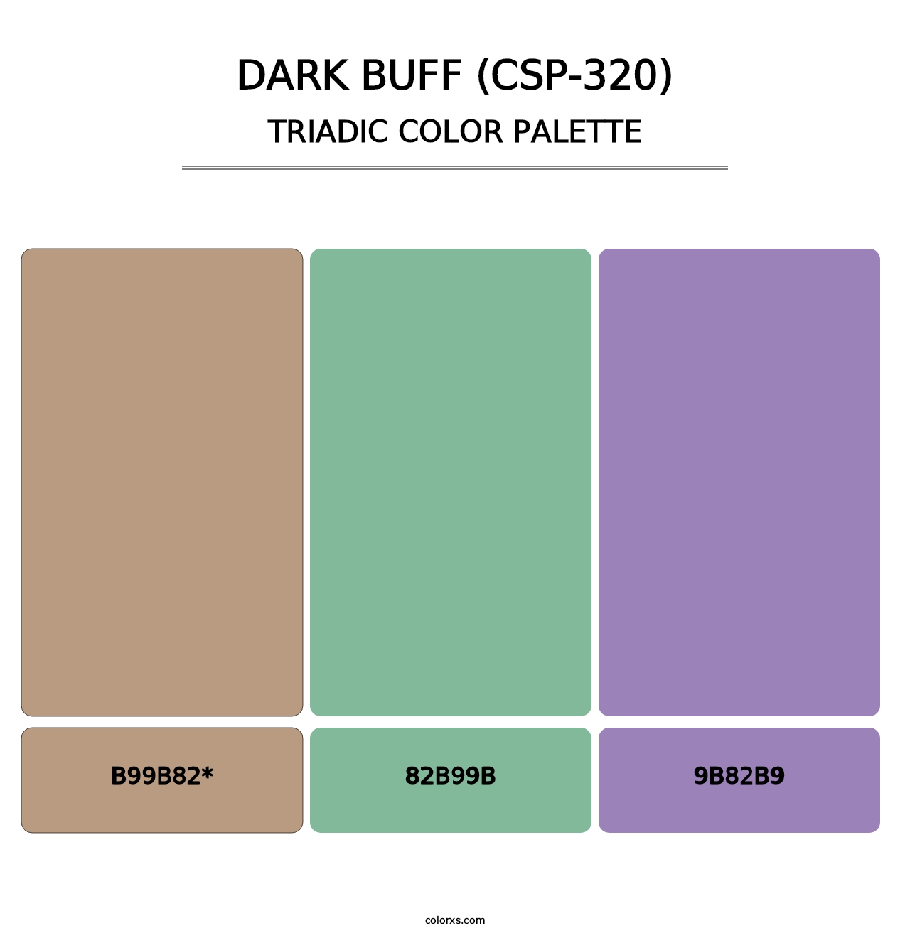 Dark Buff (CSP-320) - Triadic Color Palette