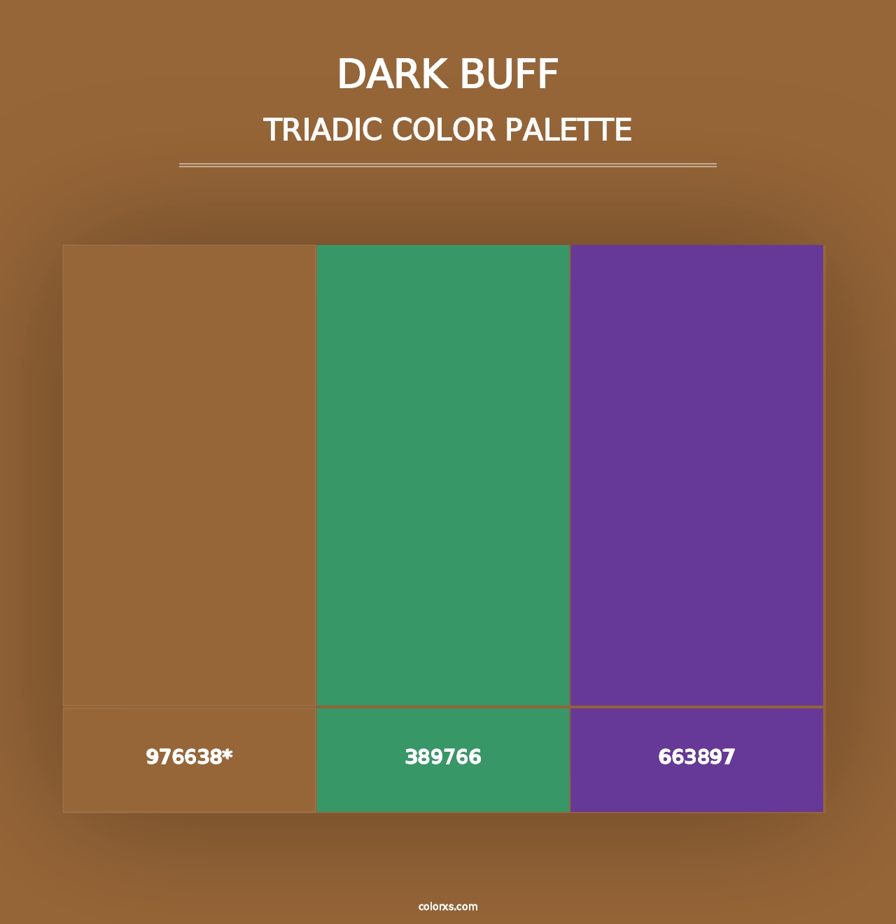 Dark Buff - Triadic Color Palette