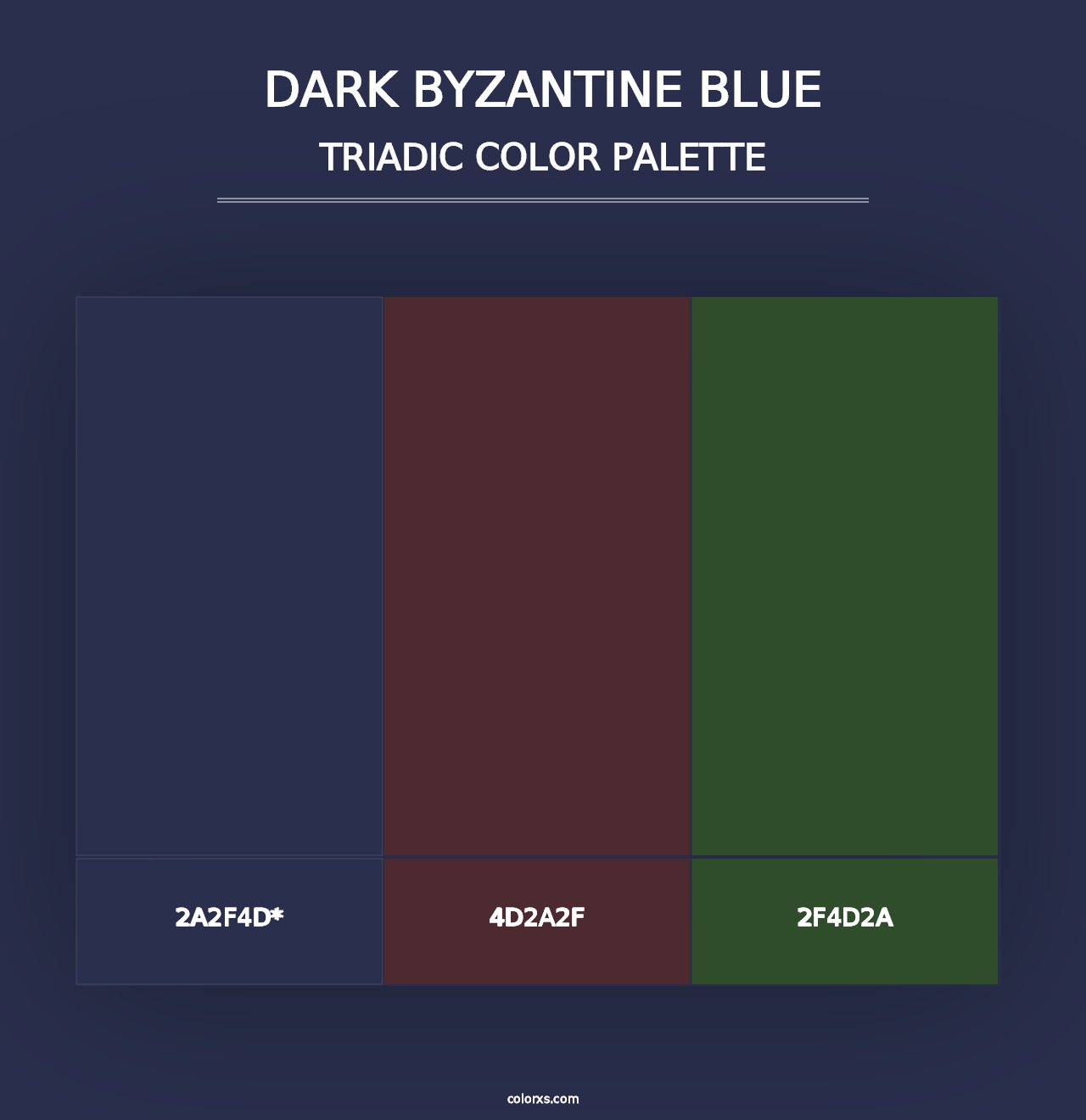 Dark Byzantine Blue - Triadic Color Palette