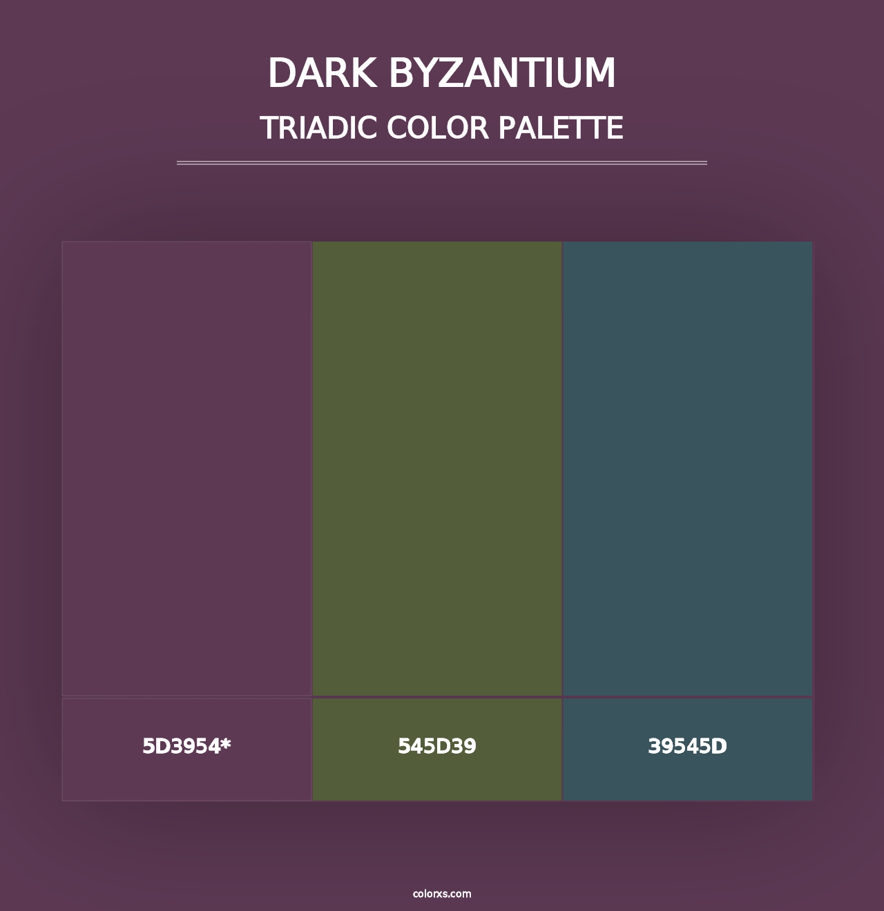 Dark Byzantium - Triadic Color Palette