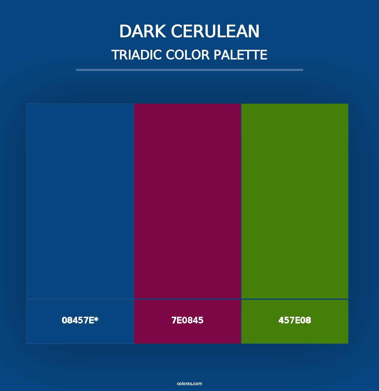 Dark Cerulean - Triadic Color Palette