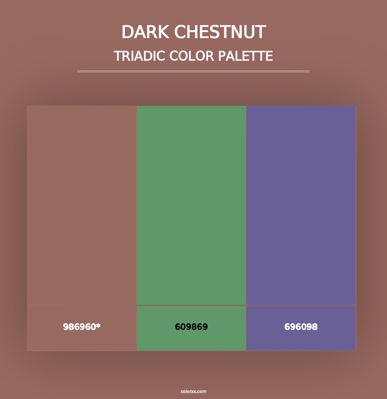 Dark Chestnut - Triadic Color Palette