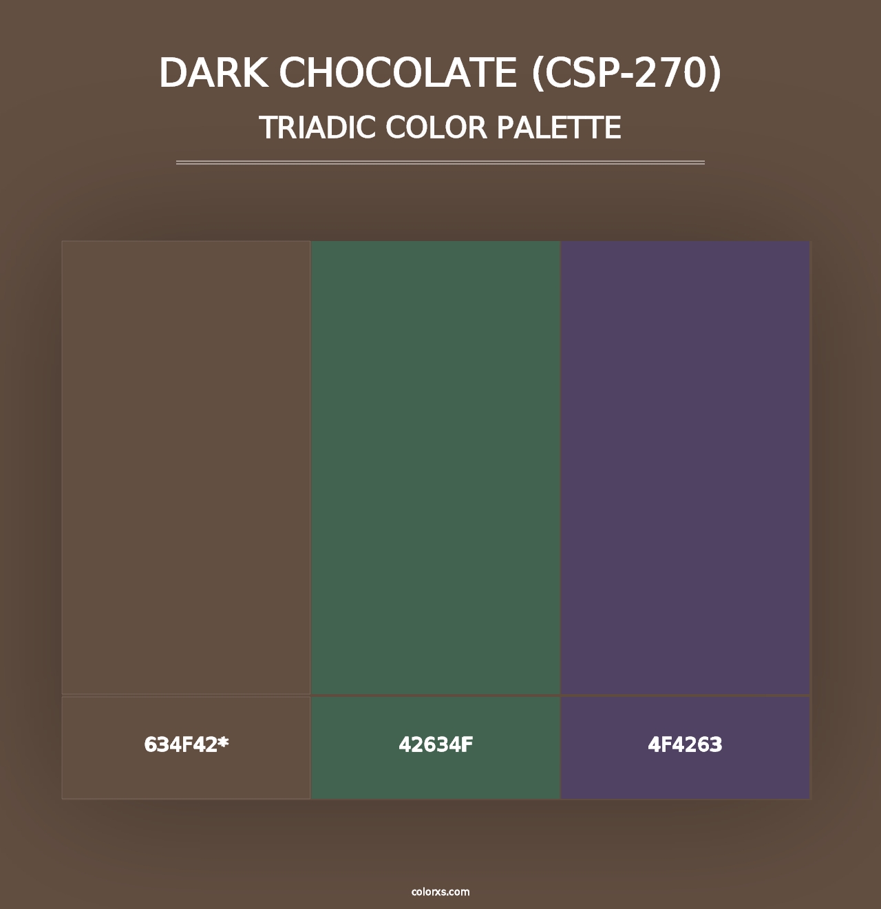 Dark Chocolate (CSP-270) - Triadic Color Palette