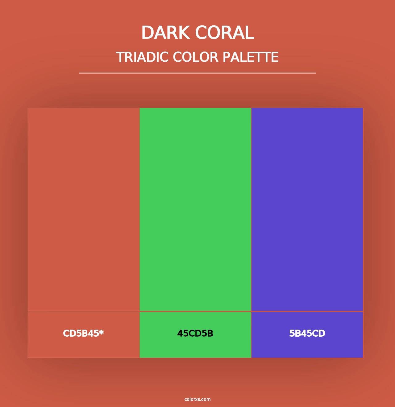 Dark Coral - Triadic Color Palette