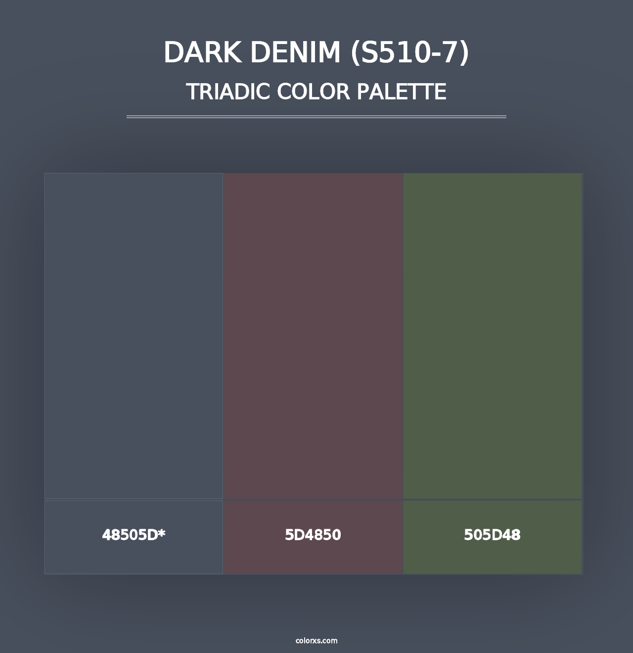 Dark Denim (S510-7) - Triadic Color Palette