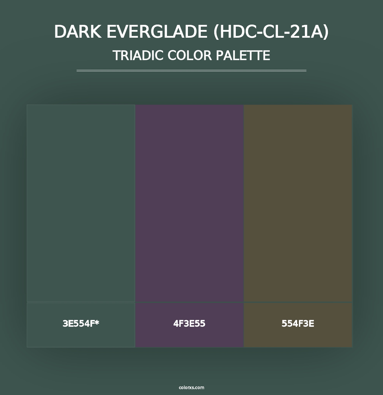 Dark Everglade (HDC-CL-21A) - Triadic Color Palette