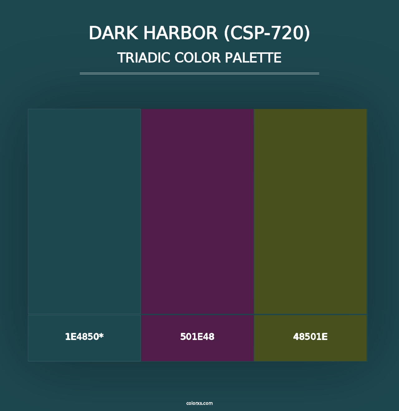 Dark Harbor (CSP-720) - Triadic Color Palette